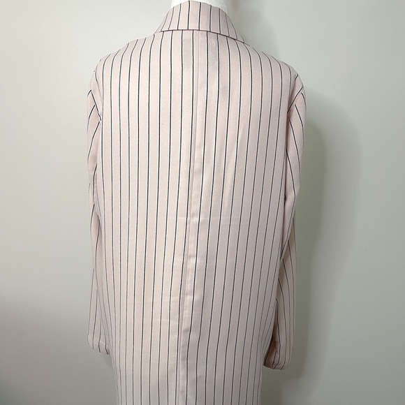 Dynamite Pink Striped Long Lightweight Blazer Size XS - Picture 9 of 11